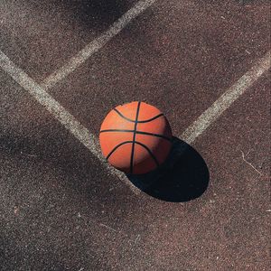 Preview wallpaper basketball, basketball ball, ball, court, marking