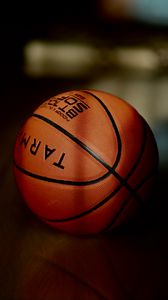 Preview wallpaper basketball, basketball ball, ball, dark