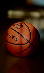 Preview wallpaper basketball, basketball ball, ball, dark
