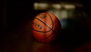 Preview wallpaper basketball, basketball ball, ball, dark