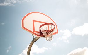 Preview wallpaper basketball, basketball hoop, basketball backboard, sky