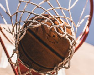 Preview wallpaper basketball, basketball net, ball