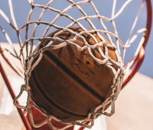 Preview wallpaper basketball, basketball net, ball