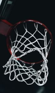 Preview wallpaper basketball, basketball net, basketball hoop, night