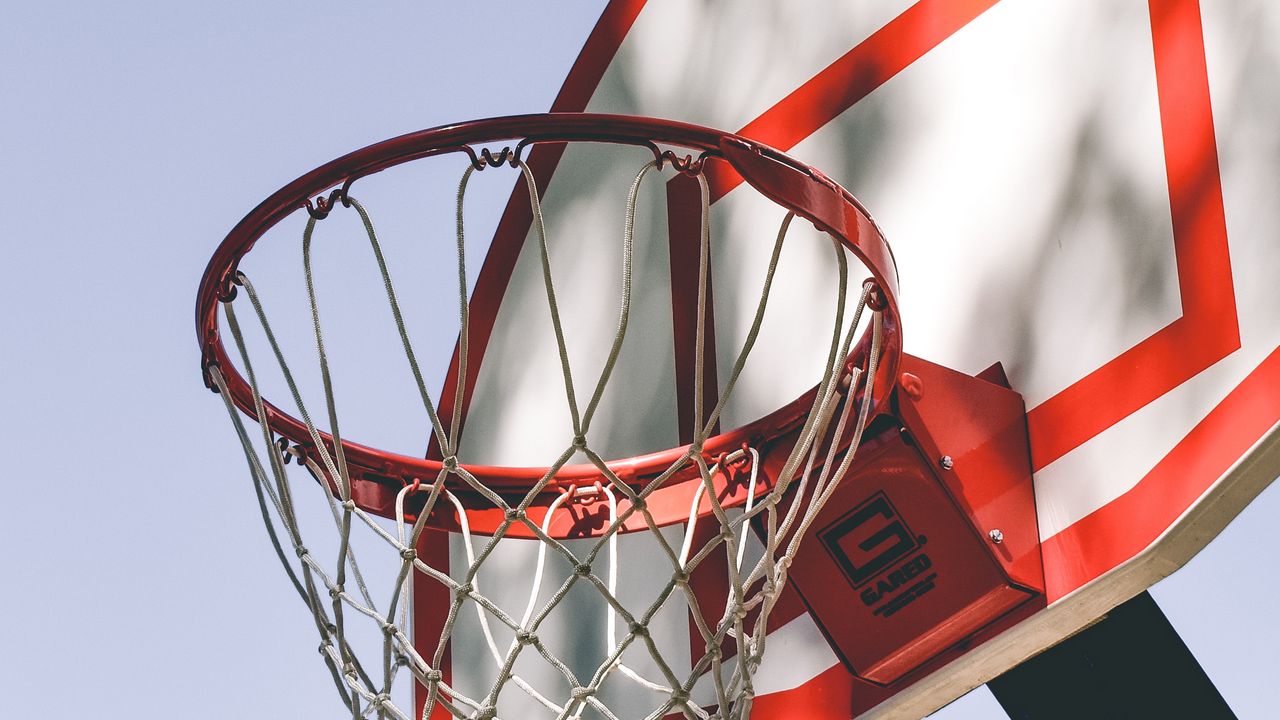 Wallpaper basketball, basketball net, basketball hoop, backboard, metal