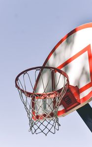 Preview wallpaper basketball, basketball net, basketball hoop, backboard, metal
