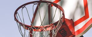 Preview wallpaper basketball, basketball net, basketball hoop, backboard, metal