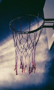Preview wallpaper basketball, basketball net, basketball hoop, basketball backboard, sky
