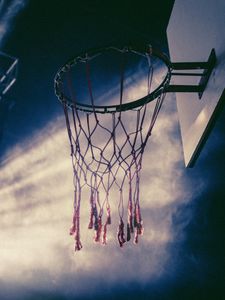 Preview wallpaper basketball, basketball net, basketball hoop, basketball backboard, sky