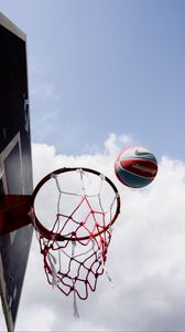 Preview wallpaper basketball hoop, ball, basketball, game, sport, sports