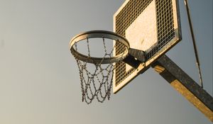 Preview wallpaper basketball hoop, ball, shield