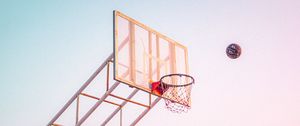 Preview wallpaper basketball hoop, basketball, ball, sport, gradient