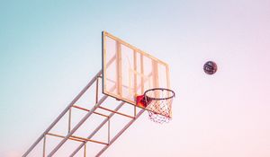 Preview wallpaper basketball hoop, basketball, ball, sport, gradient