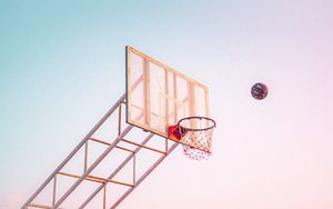 Preview wallpaper basketball hoop, basketball, ball, sport, gradient