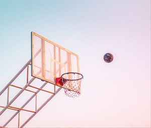 Preview wallpaper basketball hoop, basketball, ball, sport, gradient