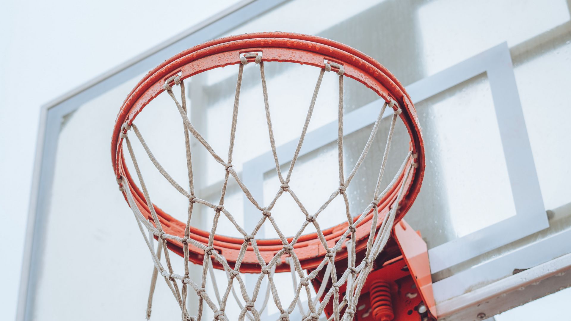 Download wallpaper 1920x1080 basketball hoop, basketball, hoop, net