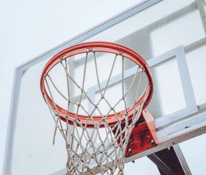 Preview wallpaper basketball hoop, basketball, hoop, net, backboard