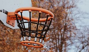 Preview wallpaper basketball hoop, basketball, hoop, net