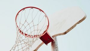 Preview wallpaper basketball hoop, basketball, hoop, sky, sport