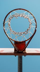 Preview wallpaper basketball hoop, basketball, hoop, net, backboard, sports