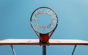Preview wallpaper basketball hoop, basketball, hoop, net, backboard, sports