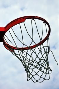 Preview wallpaper basketball hoop, basketball, hoop, net, red