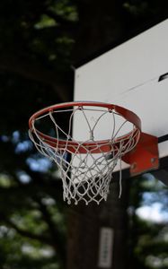 Preview wallpaper basketball hoop, basketball, net, blur, sports