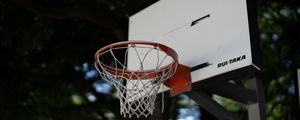 Preview wallpaper basketball hoop, basketball, net, blur, sports