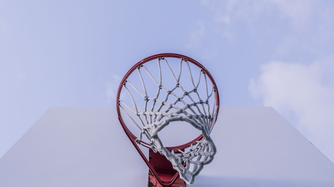 Wallpaper basketball hoop, basketball, sport, sky