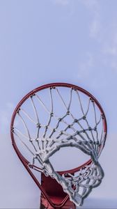Preview wallpaper basketball hoop, basketball, sport, sky