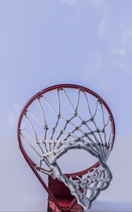 Preview wallpaper basketball hoop, basketball, sport, sky