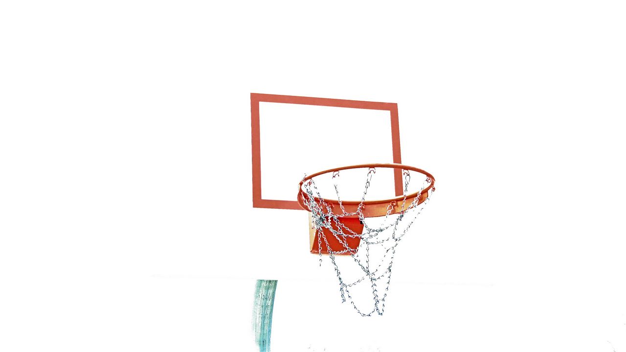 Wallpaper basketball hoop, basketball, sport, white