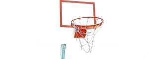 Preview wallpaper basketball hoop, basketball, sport, white
