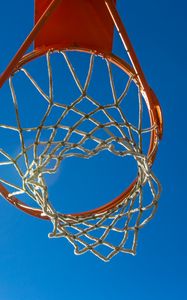 Preview wallpaper basketball hoop, mesh, basketball, sport