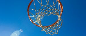 Preview wallpaper basketball hoop, mesh, basketball, sport