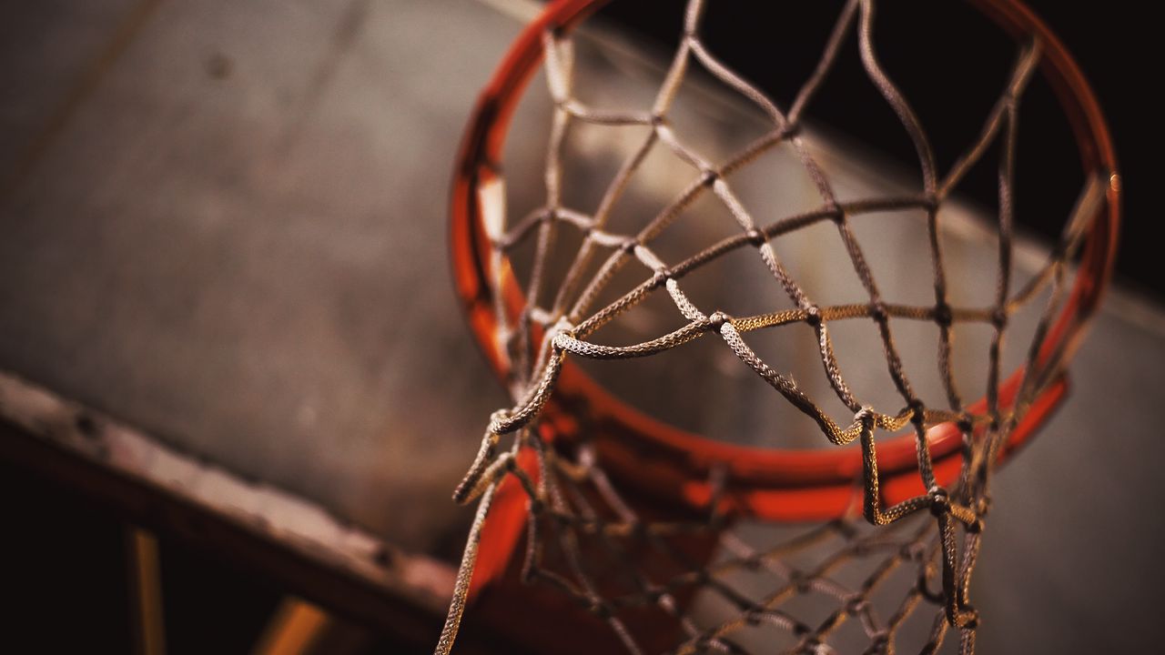 Wallpaper basketball hoop, net, basketball, sports, blur