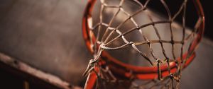Preview wallpaper basketball hoop, net, basketball, sports, blur