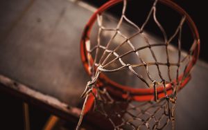 Preview wallpaper basketball hoop, net, basketball, sports, blur