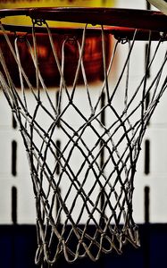 Preview wallpaper basketball hoop, net, basketball, blur, sport