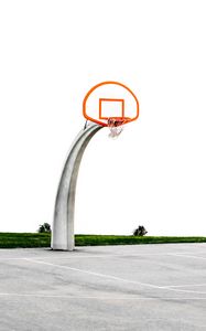 Preview wallpaper basketball hoop, playground, pole, basketball, sport