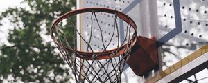 Preview wallpaper basketball hoop, shield, court