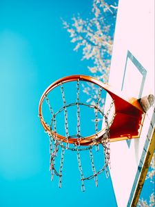 Preview wallpaper basketball hoop, shield, sky