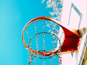 Preview wallpaper basketball hoop, shield, sky