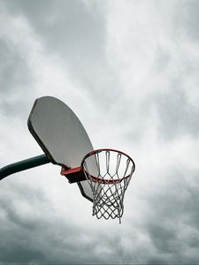 Preview wallpaper basketball, net, basketball backboard, sky