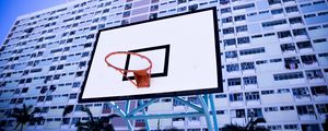 Preview wallpaper basketball net, building, ring