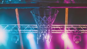 Preview wallpaper basketball net, light, lamps