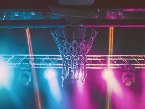 Preview wallpaper basketball net, light, lamps