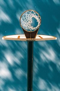 Preview wallpaper basketball ring, basketball, grid, starry sky, clouds