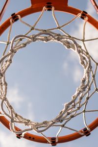 Preview wallpaper basketball stand, basketball, net, sky, sport