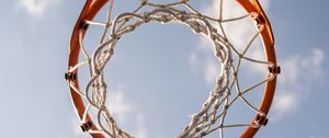Preview wallpaper basketball stand, basketball, net, sky, sport